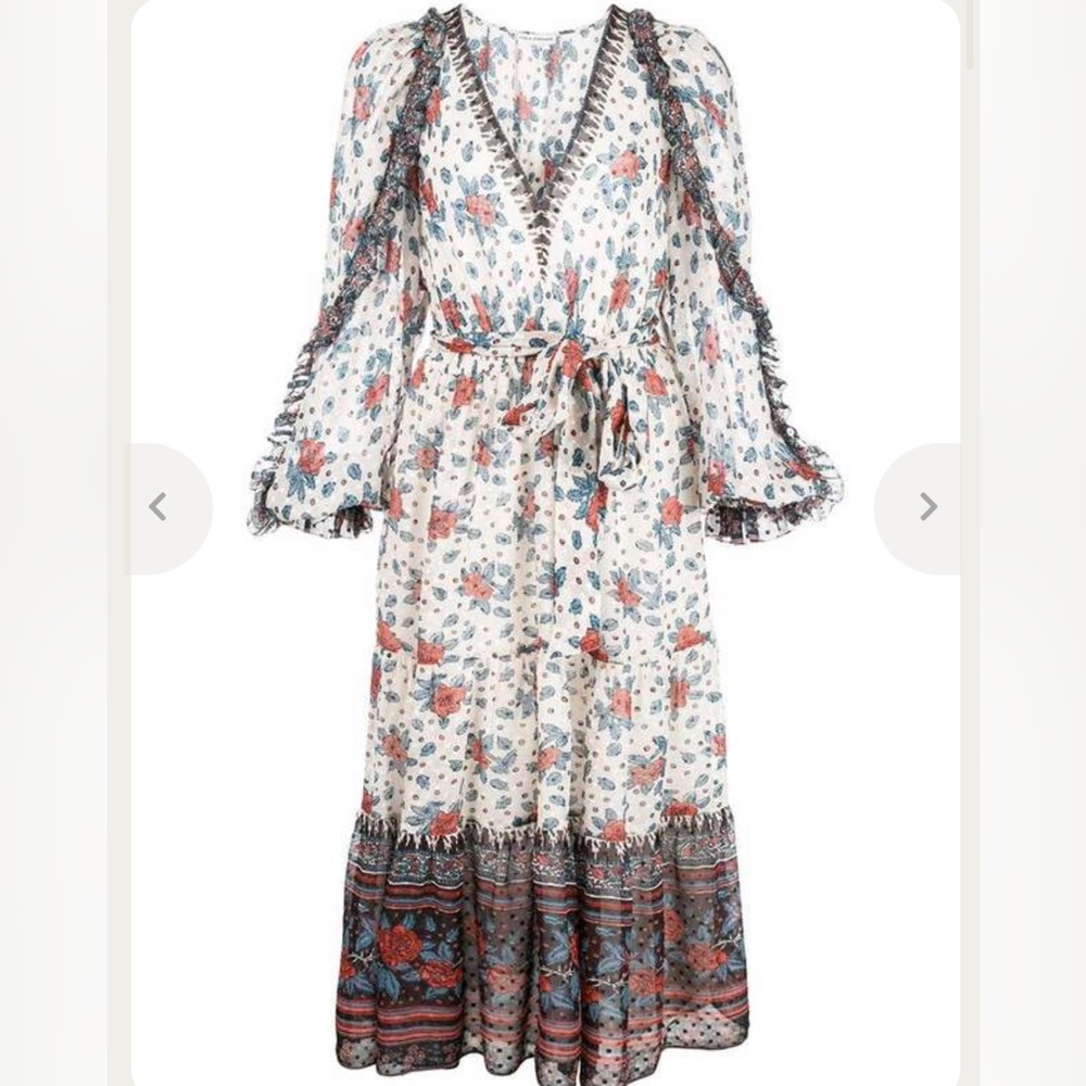Romilly Dress Silk Jacquard Ruffle